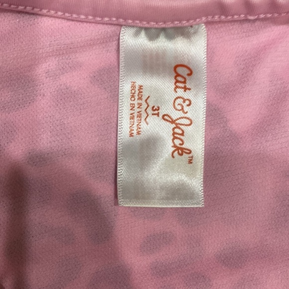 Cat & Jack Swimsuit for Toddler size 3t Girl with snaps Leopard Print and Pink - Picture 8 of 8